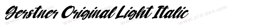 Gerstner Original Light Italic字体转换